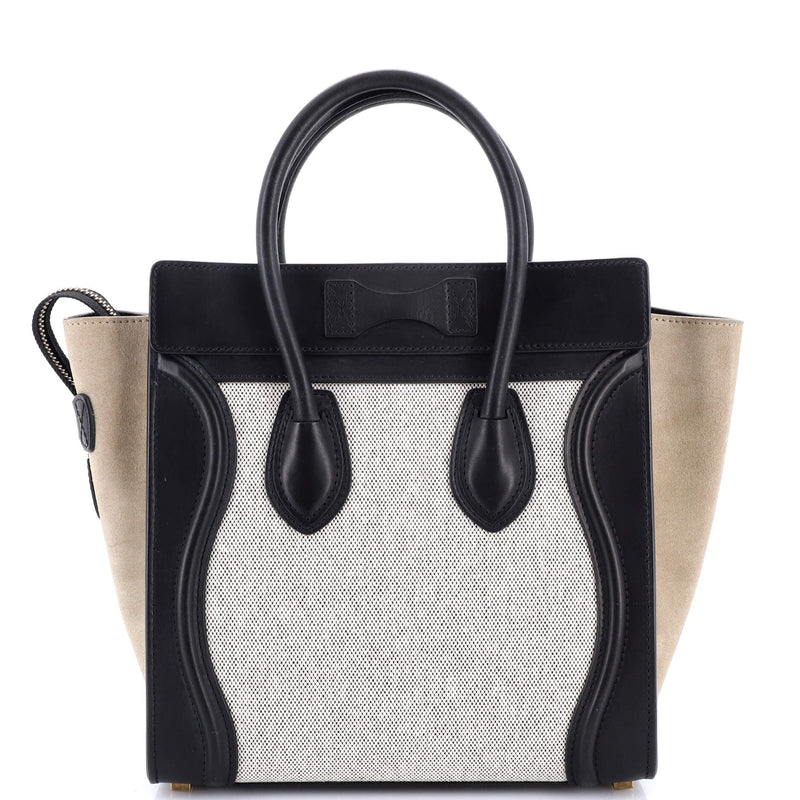 Luggage Bag Canvas And Leather Mini