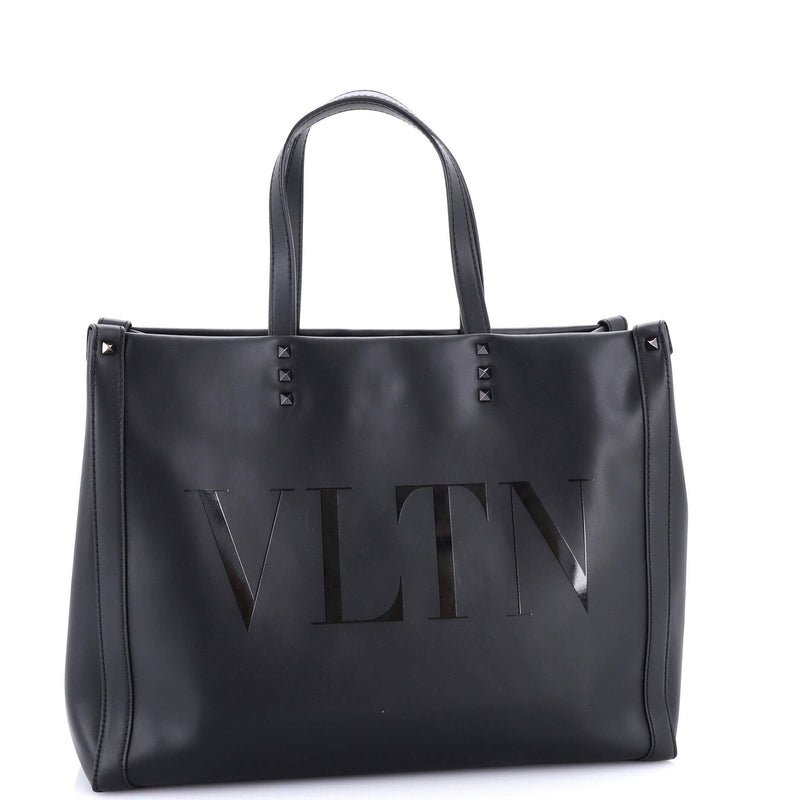 Vltn Rockstud Shopping Tote Embroidered