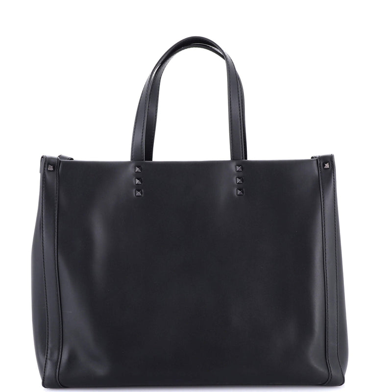Vltn Rockstud Shopping Tote Embroidered
