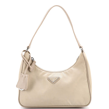 Re-Edition Hobo Tessuto With Saffiano