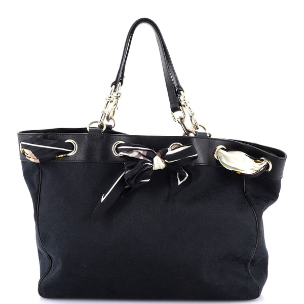 Positano Tote Gg Canvas Large