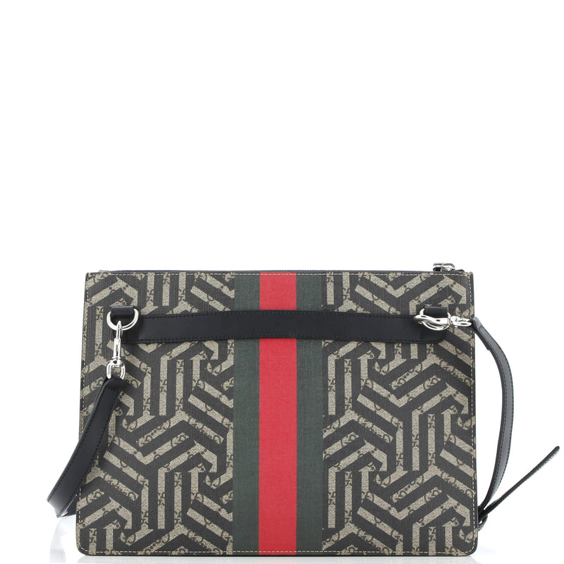 Bee Web Zip Messenger Bag Caleido Gg
