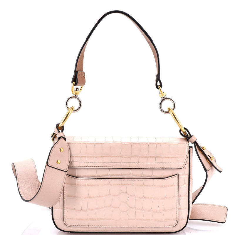 C Double Carry Bag Crocodile Embossed