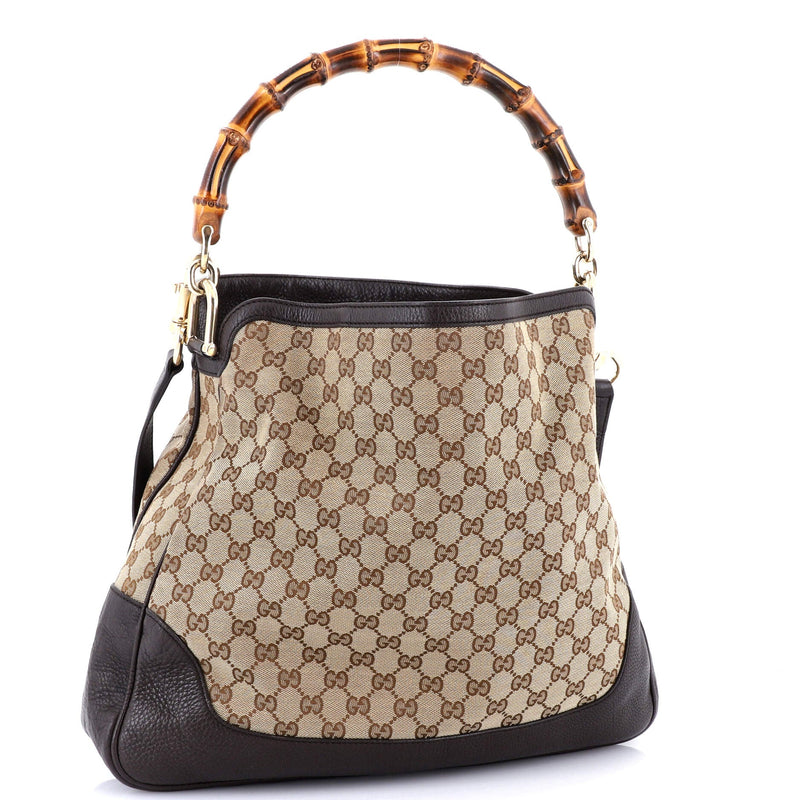 Diana Bamboo Shoulder Bag Gg Canvas