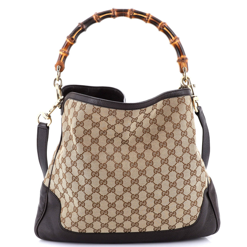 Diana Bamboo Shoulder Bag Gg Canvas