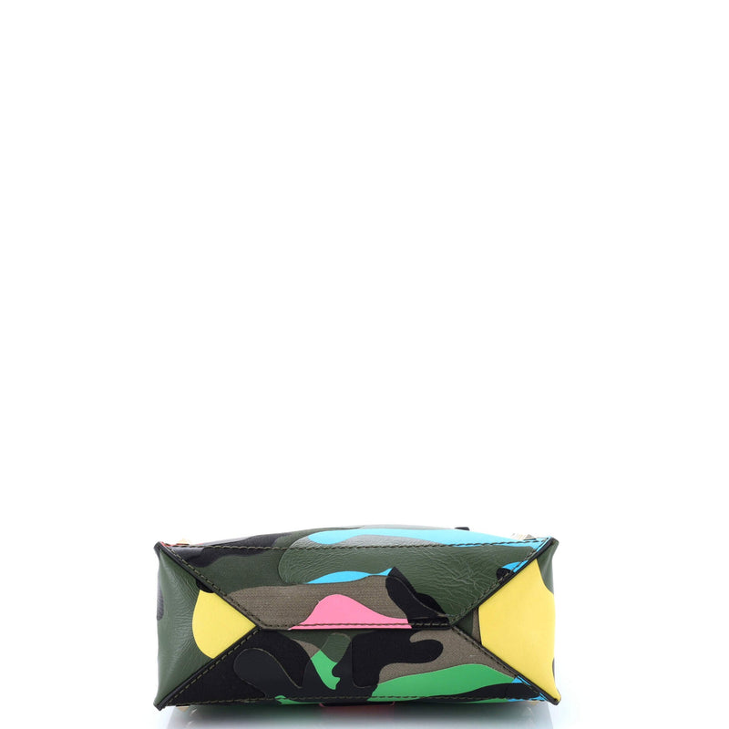 Rockstud Open Tote Camo Leather And