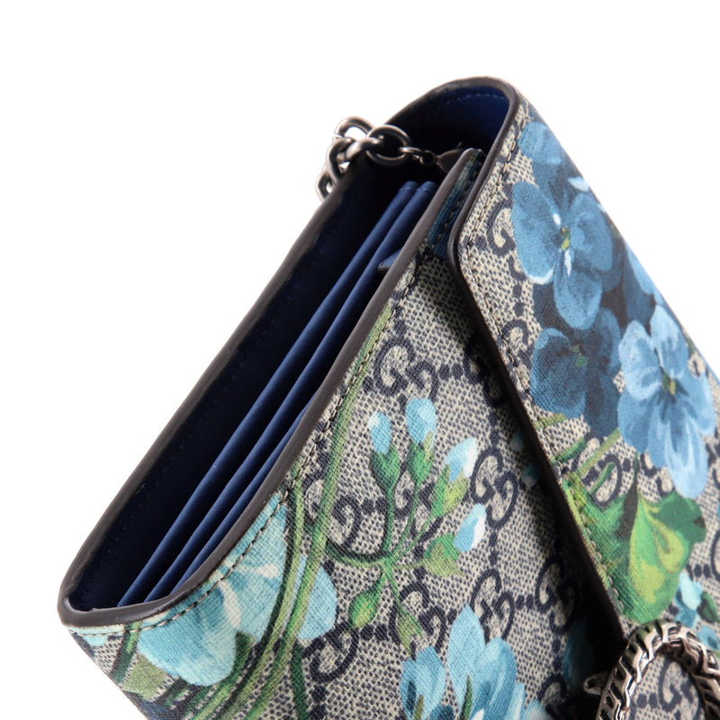 Dionysus Chain Wallet Blooms Print Gg