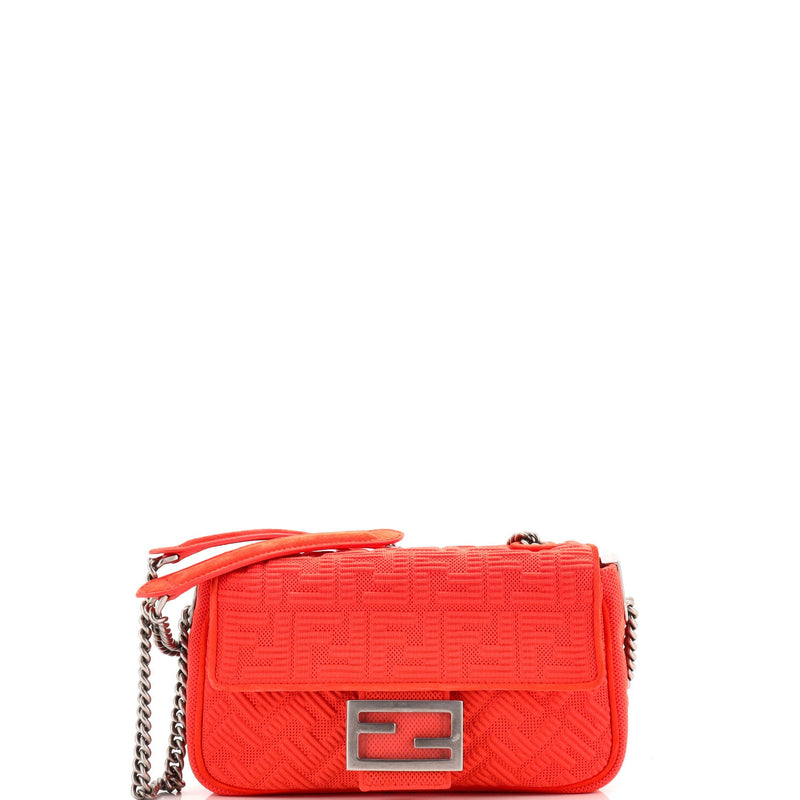 Midi Baguette Chain Bag Zucca Technical
