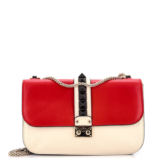 Glam Lock Shoulder Bag Leather Medium