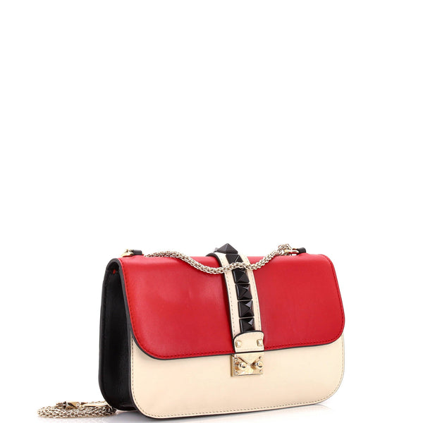 Glam Lock Shoulder Bag Leather Medium