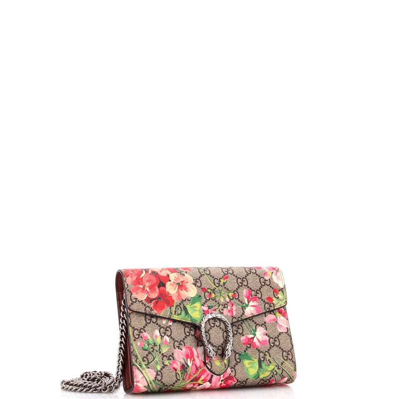 Dionysus Chain Wallet Blooms Print Gg