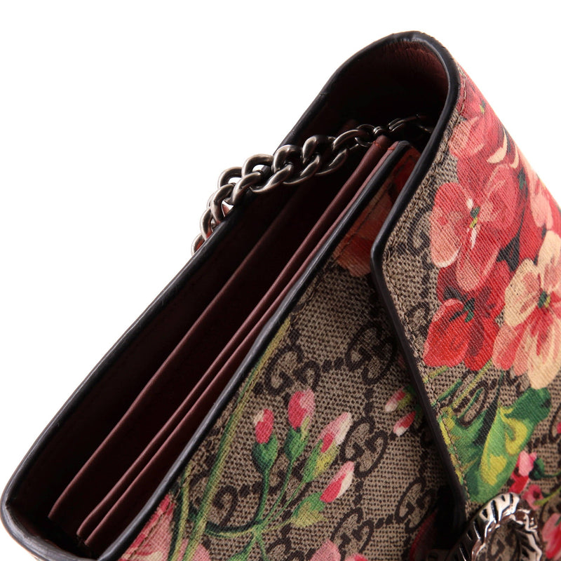 Dionysus Chain Wallet Blooms Print Gg