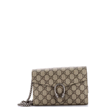 Dionysus Chain Wallet Gg Coated Canvas