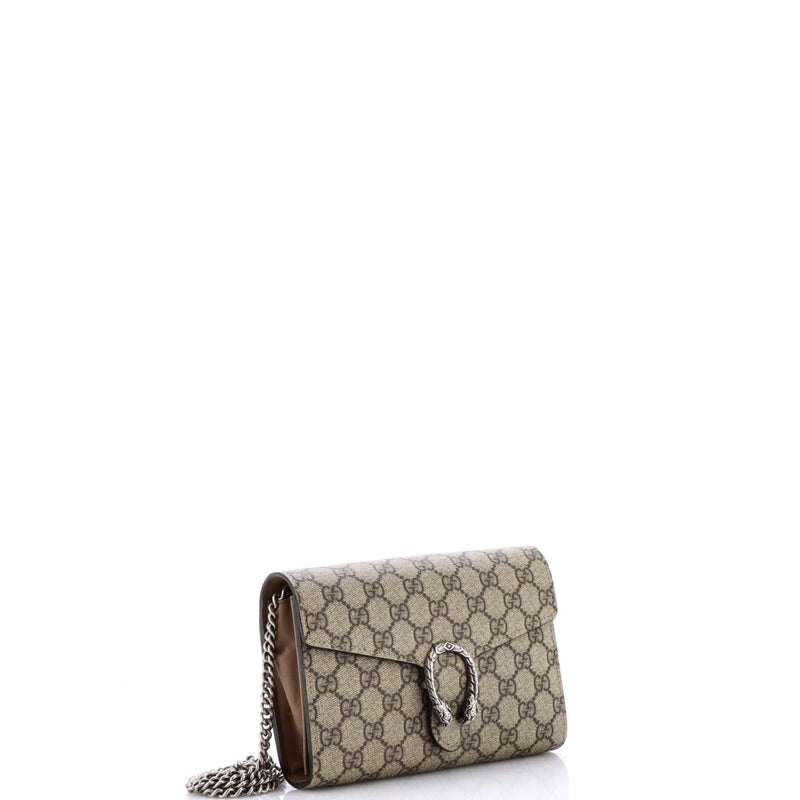 Dionysus Chain Wallet Gg Coated Canvas