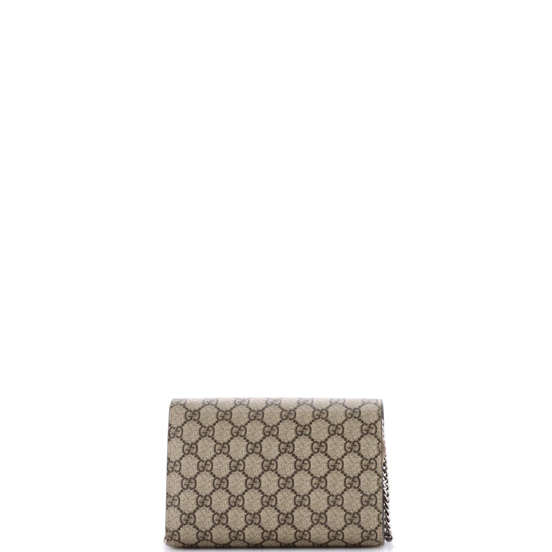 Dionysus Chain Wallet Gg Coated Canvas