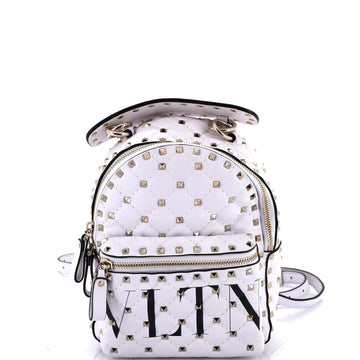 Vltn Rockstud Spike Backpack Quilted