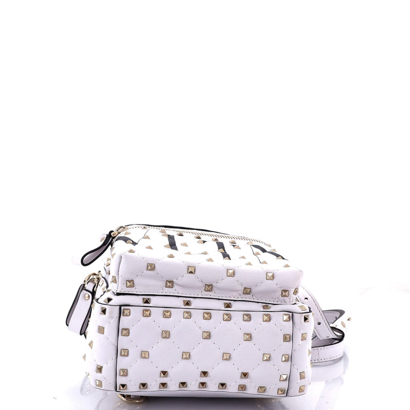 Vltn Rockstud Spike Backpack Quilted