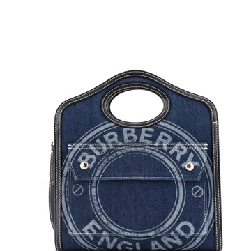 Logo Pocket Tote Denim Mini
