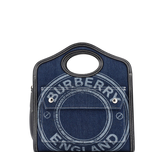 Logo Pocket Tote Denim Mini