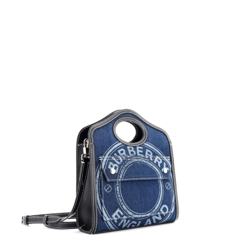 Logo Pocket Tote Denim Mini