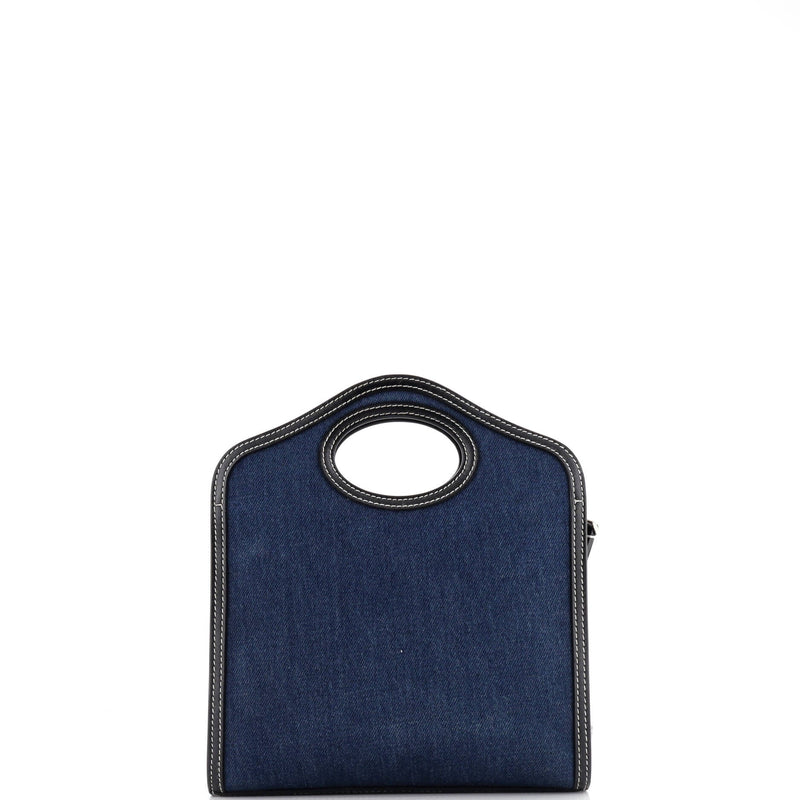 Logo Pocket Tote Denim Mini