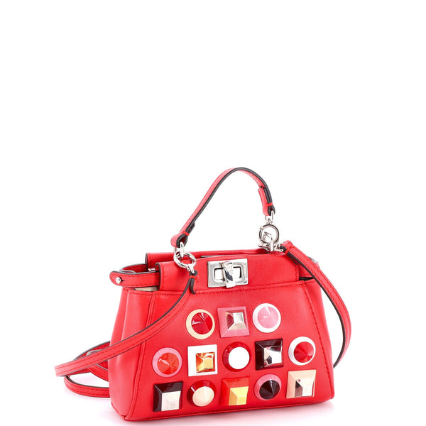Peekaboo Bag Studded Leather Micro