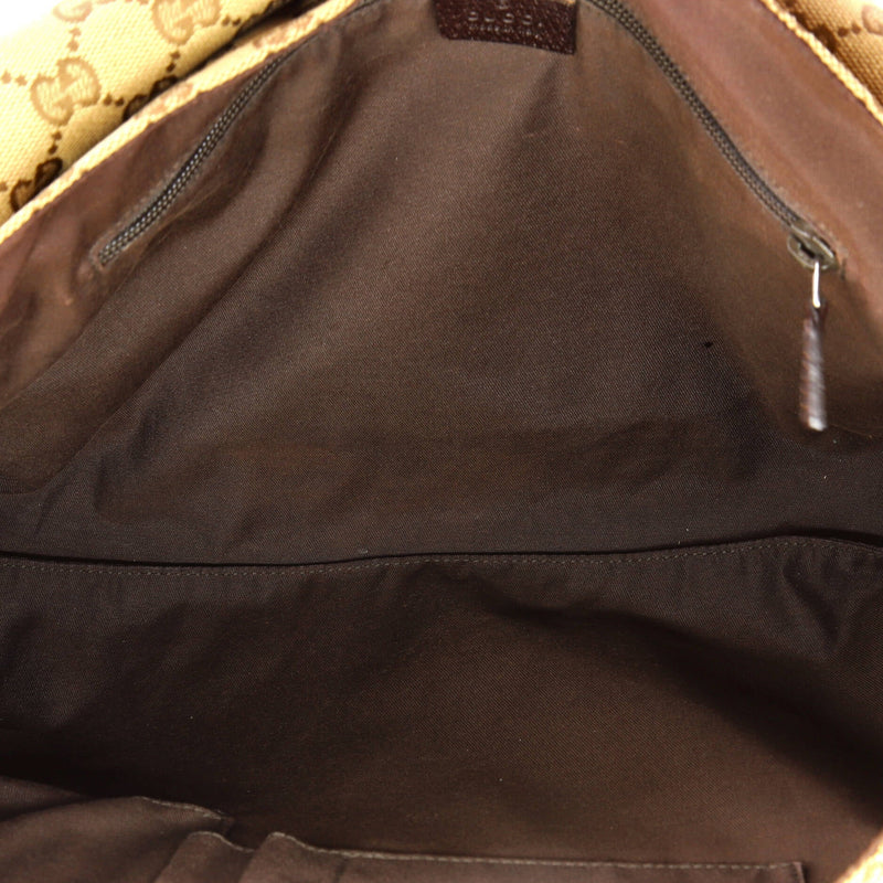 Flap Messenger Bag Gg Canvas Large