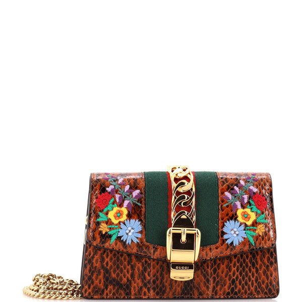 Sylvie Chain Shoulder Bag Embroidered