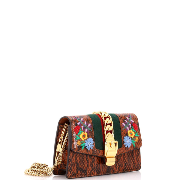 Sylvie Chain Shoulder Bag Embroidered