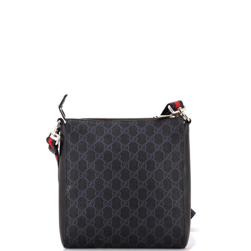 Web Strap Front Zip Messenger Bag Gg