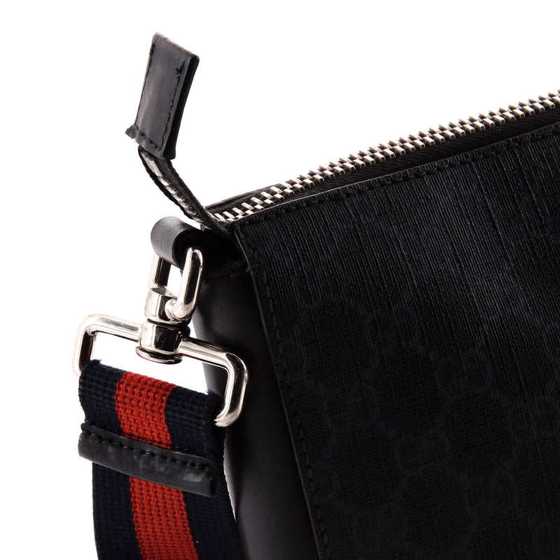 Web Strap Front Zip Messenger Bag Gg
