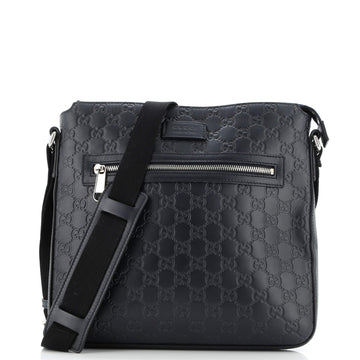 Signature Zip Messenger Bag Guccissima