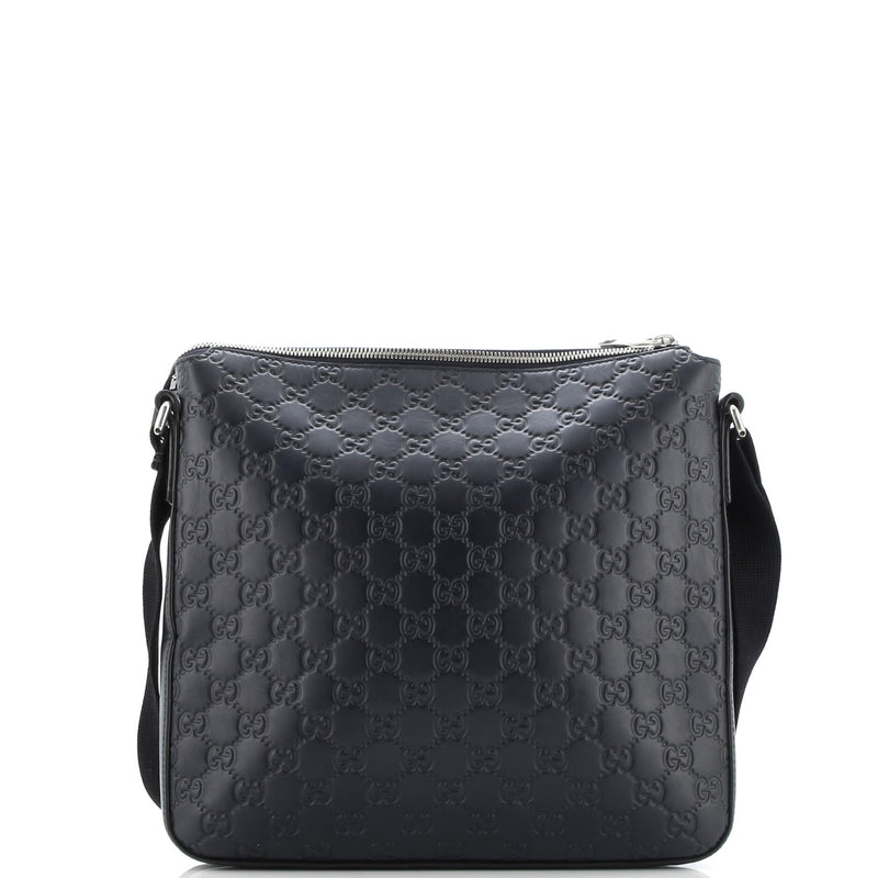 Signature Zip Messenger Bag Guccissima