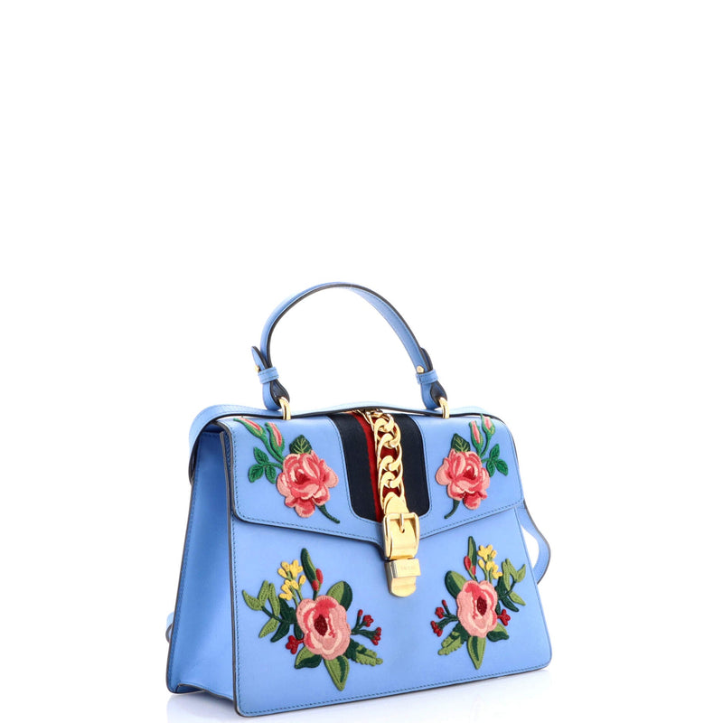 Sylvie Top Handle Bag Embroidered