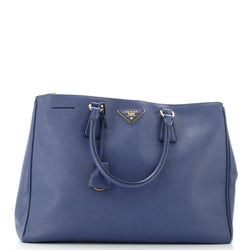 Double Zip Lux Tote Saffiano Leather