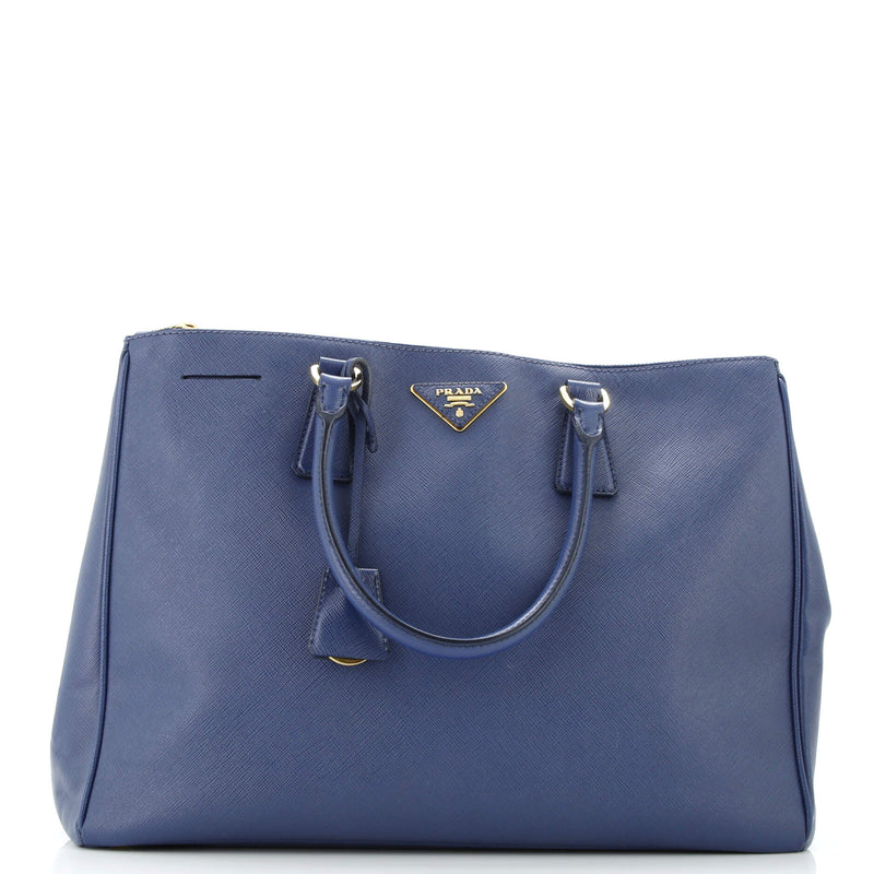 Double Zip Lux Tote Saffiano Leather