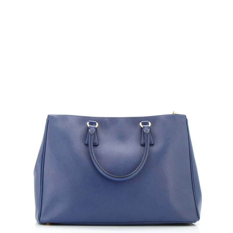 Double Zip Lux Tote Saffiano Leather