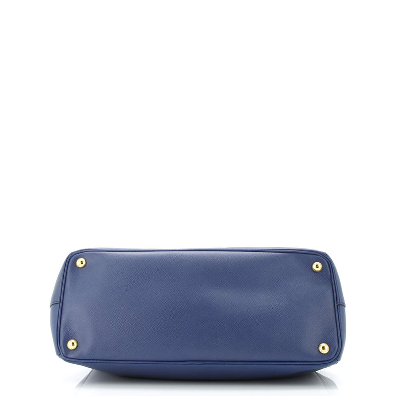 Double Zip Lux Tote Saffiano Leather