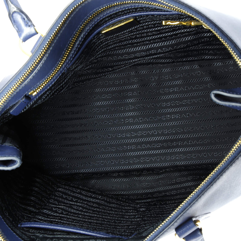 Double Zip Lux Tote Saffiano Leather