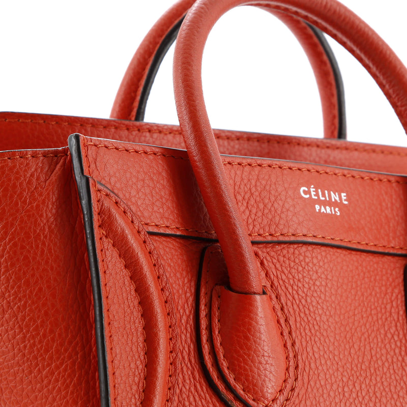 Luggage Bag Grainy Leather Nano