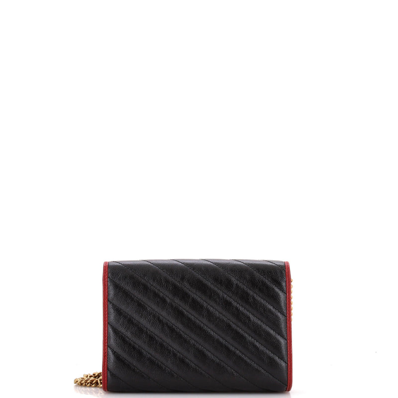 Gg Marmont Chain Wallet Diagonal Quilted