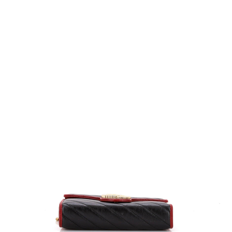 Gg Marmont Chain Wallet Diagonal Quilted