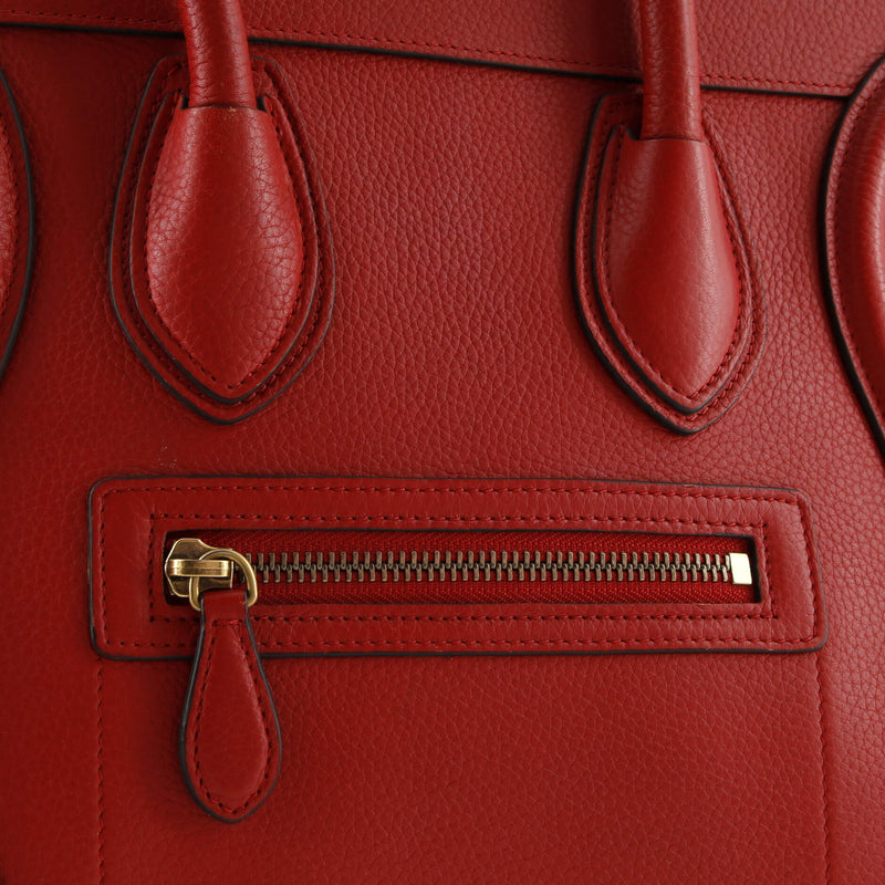 Luggage Bag Grainy Leather Micro