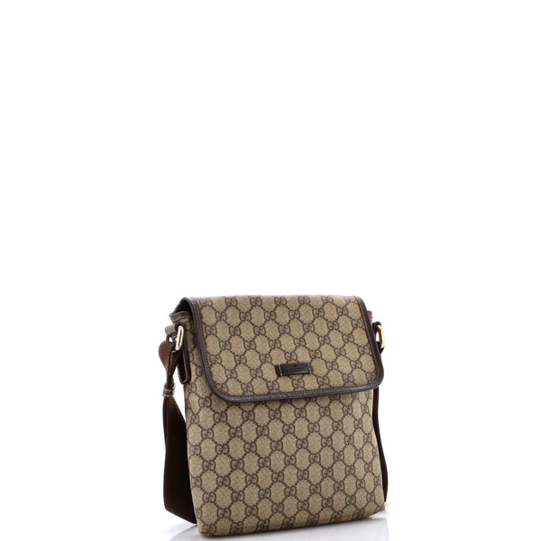 Flap Messenger Gg Coated Canvas Small