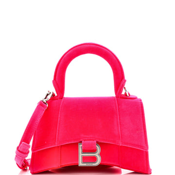 Hourglass Top Handle Bag Velvet Small