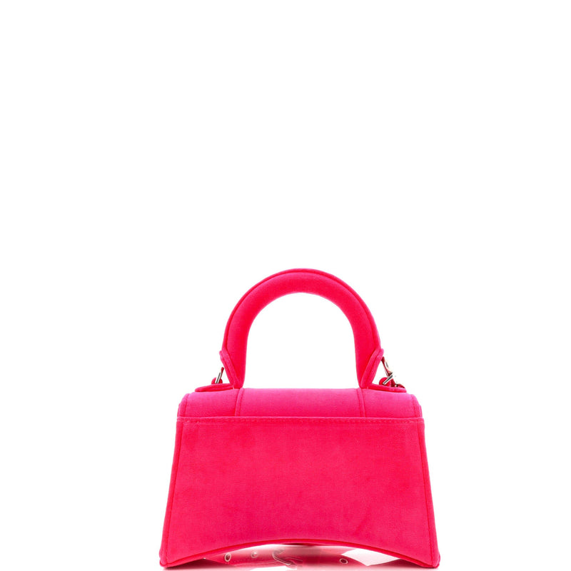Hourglass Top Handle Bag Velvet Small