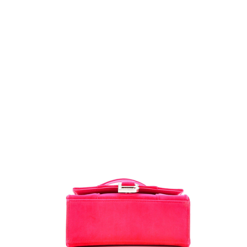Hourglass Top Handle Bag Velvet Small