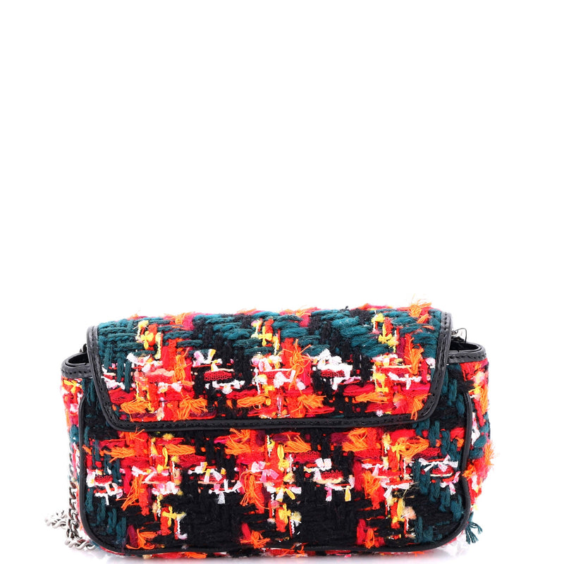 Gg Marmont Flap Bag Tweed Super Mini