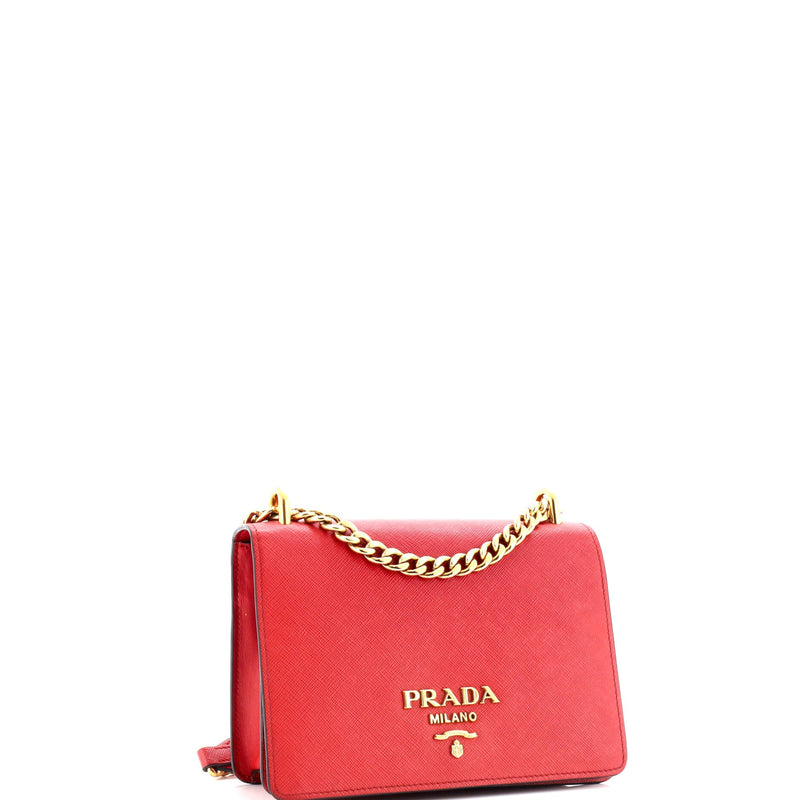Chain Flap Bag Saffiano Leather Small