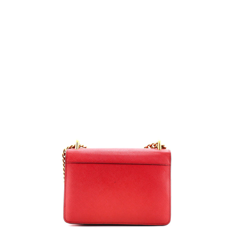 Chain Flap Bag Saffiano Leather Small